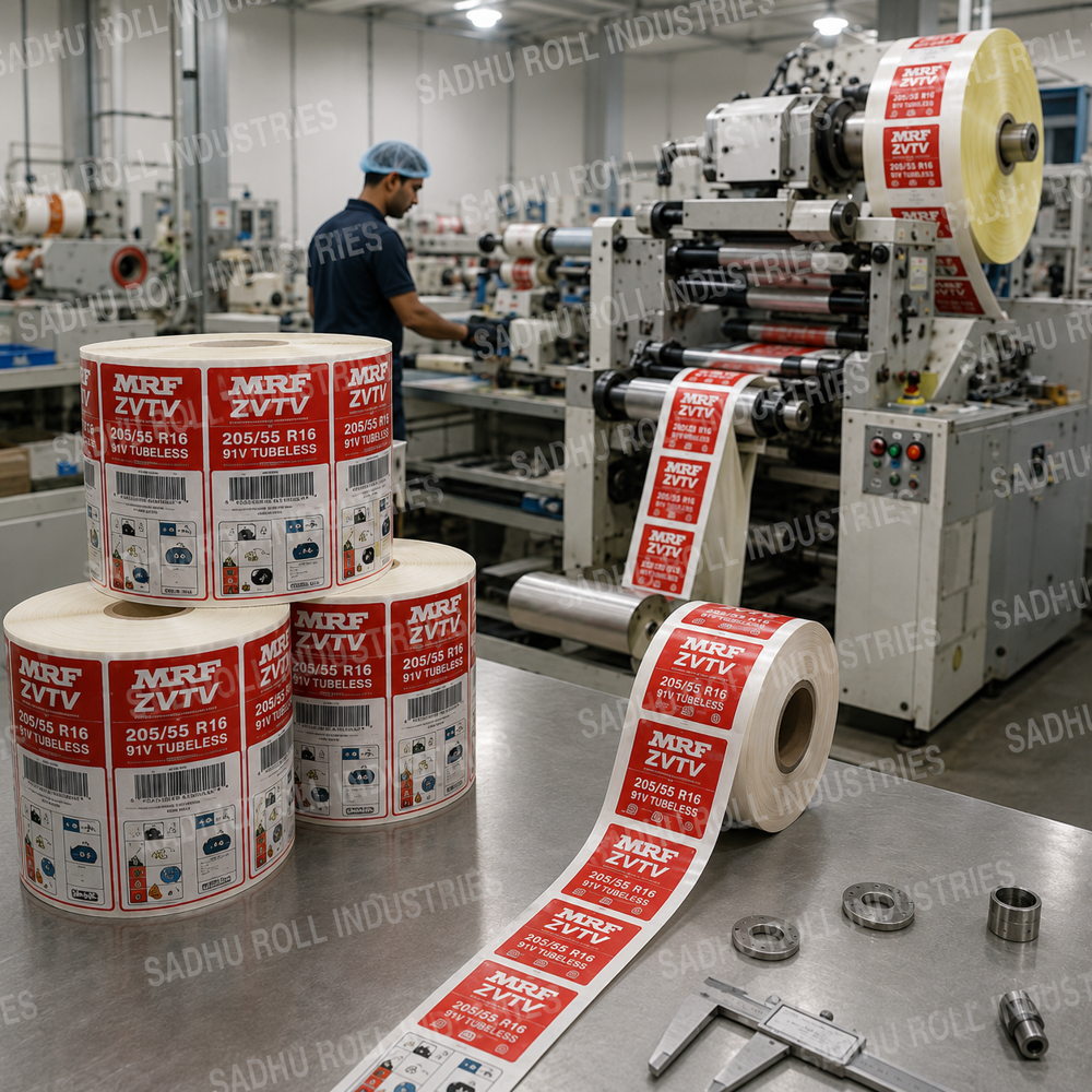 Tyre Label (Tyre Barcode Labels) - Coating Type: Gloss