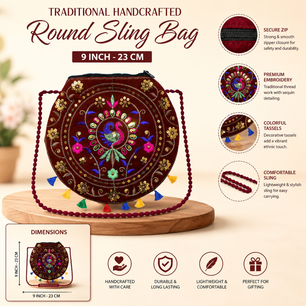 Designer Ethnic Shoulder Purse for Girls
