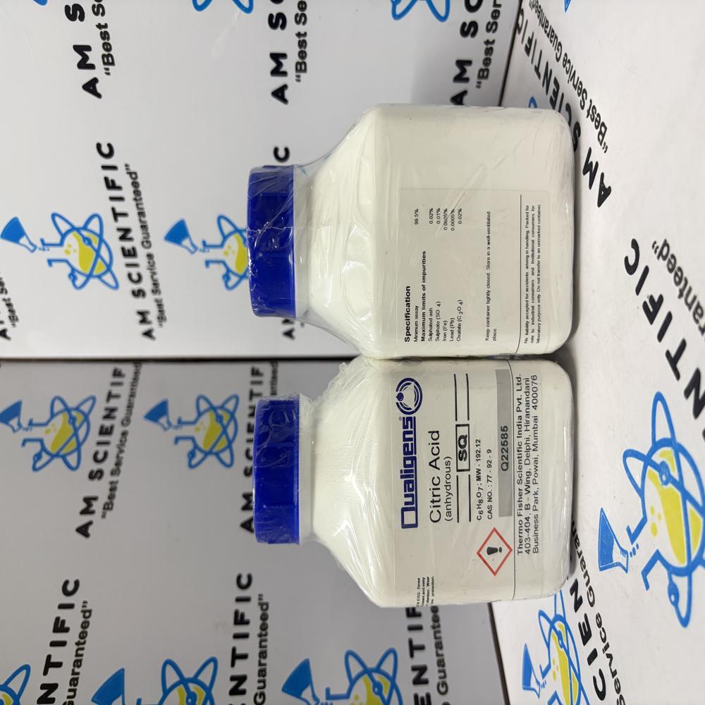 Citric Acid Anhydrous SQ Qualigens 500g