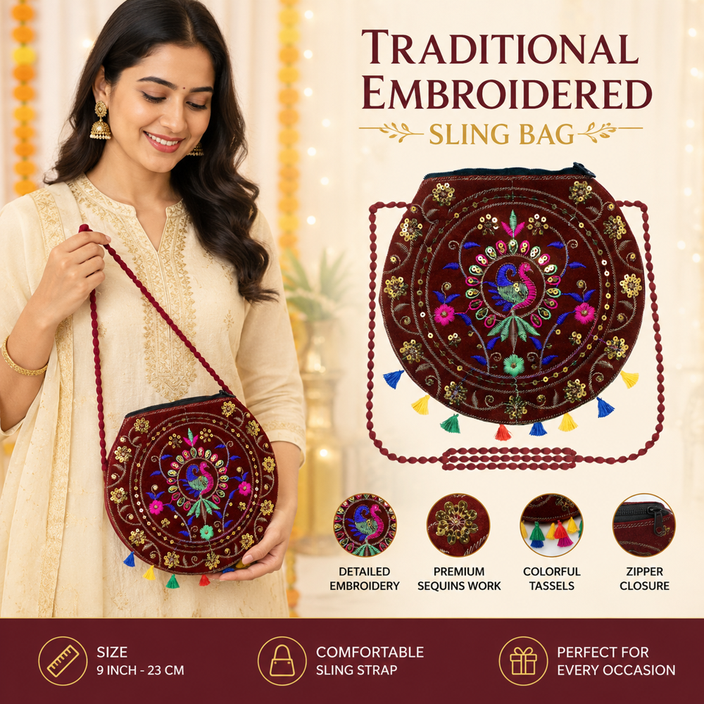 Premium Round Sling Bag for Girls