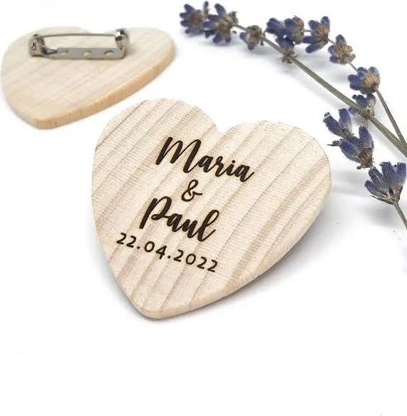 Wooden Engraved Badge