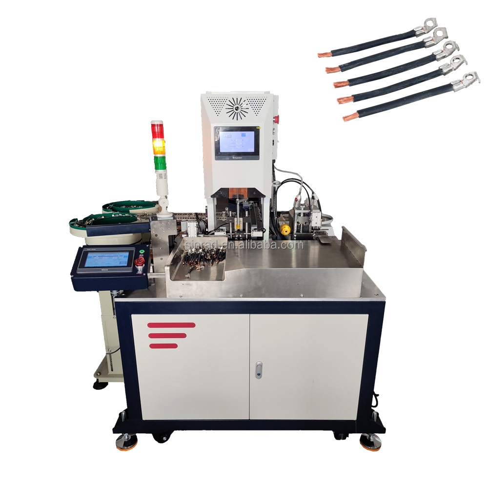 Servo Terminal Crimping Press 10T Automatic Wire Stripping Crimping Machine for Solar PV Cable