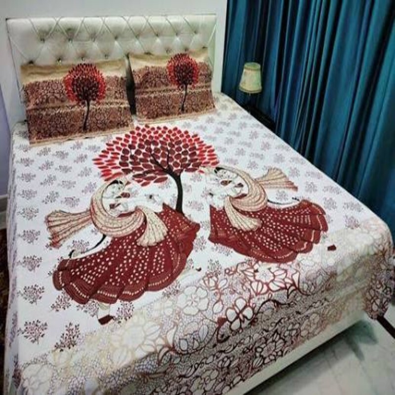 King Size Bed Sheet - Color: White