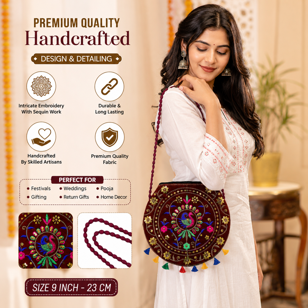 Peacock Designer Sling Purse for Women