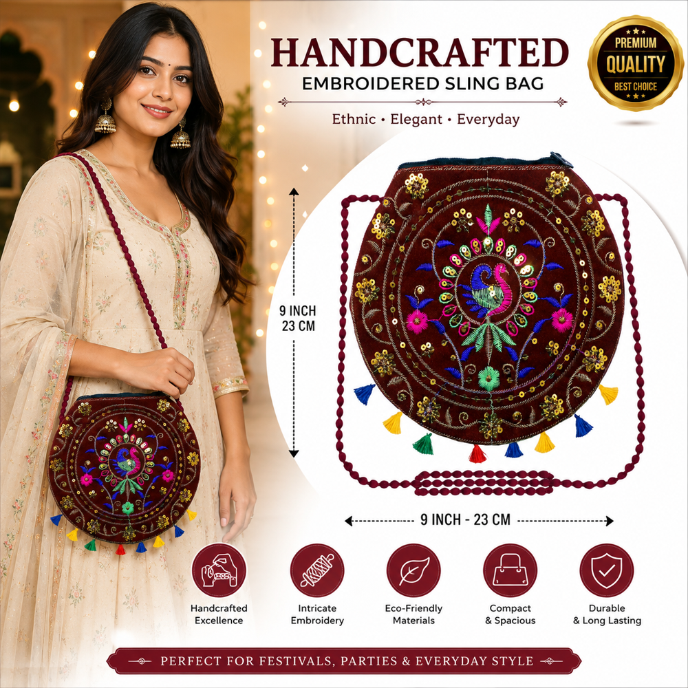 Peacock Designer Sling Purse for Women