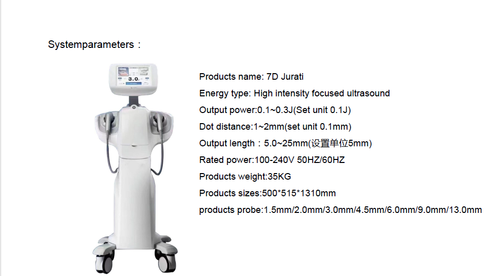 7D HI FU SKIN TIGHTENING ULTRA SOUND MACHINE