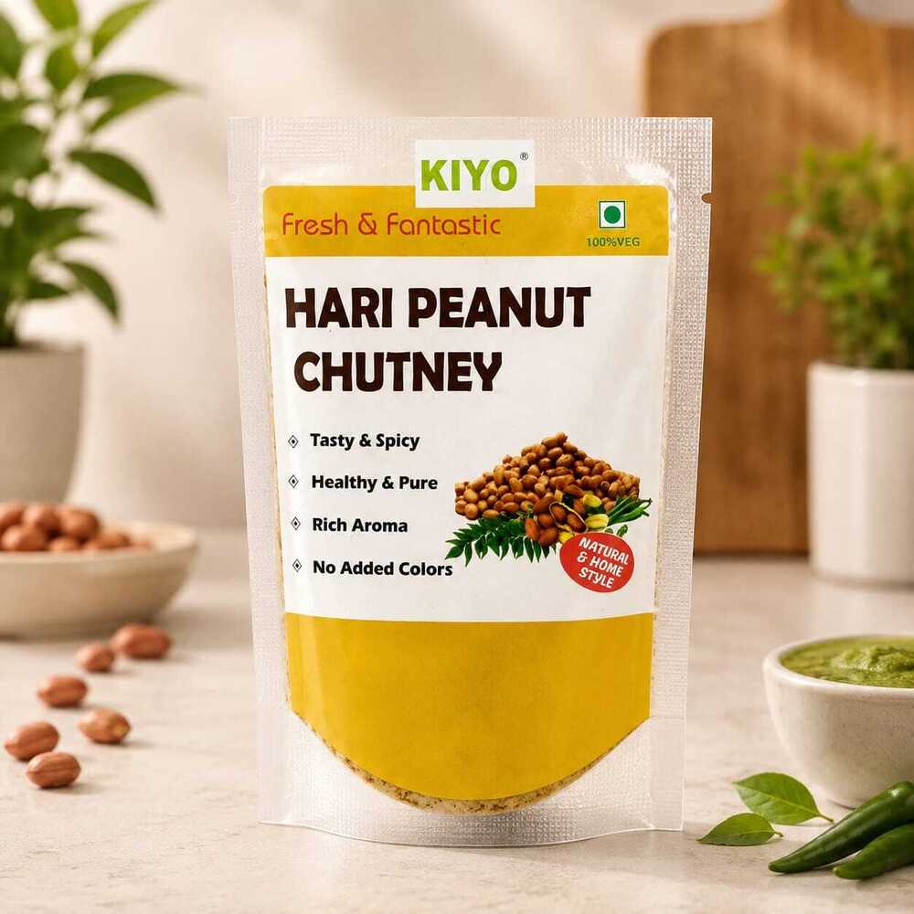 Dry Hari Peanut Chutney - 100 Gsm, Green Color | Shelf Life: 6 Months, Store In A Cool & Dry Place
