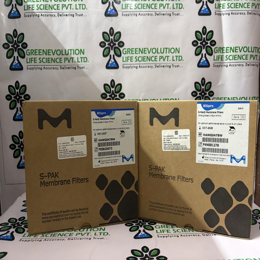 Sterile Membrane Filters Pore Size .45 Micron Diameter 47mm Millipore