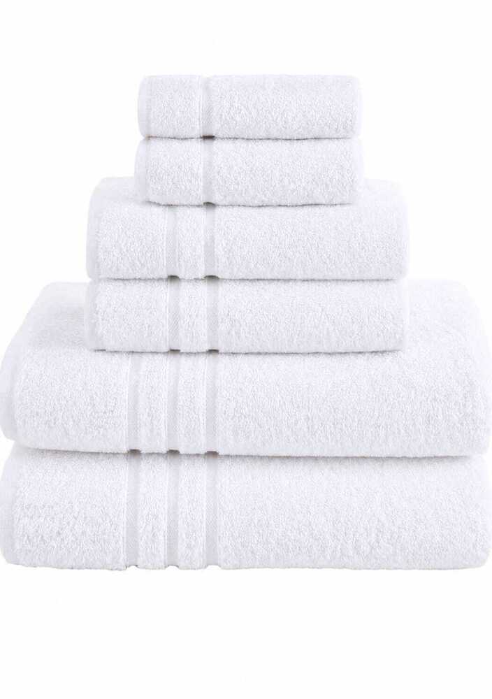 Premium White Cotton Hand Towels Set