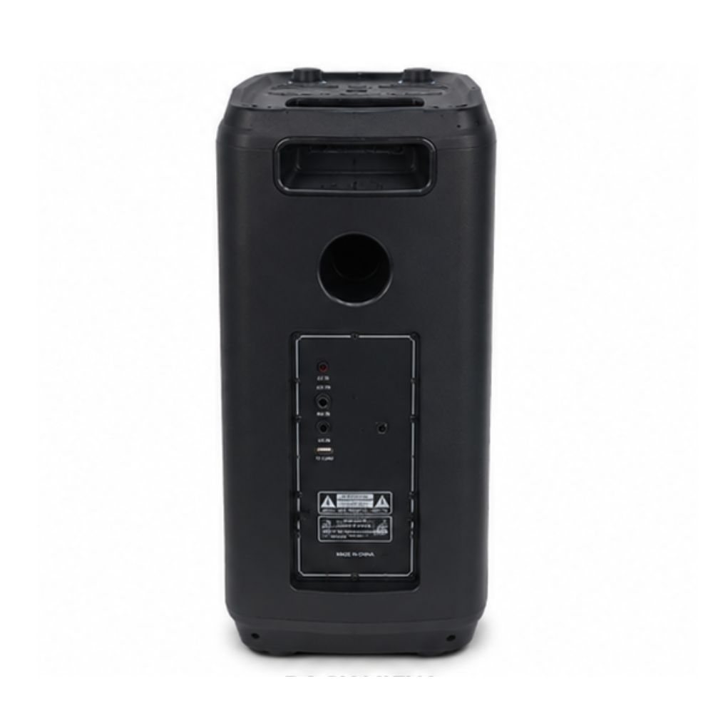 Party Light Speaker - Dual 8" Woofers, Dual 2.5" Tweeters, 80w Output, Black | Elegant Led Lights, Bluetooth Support, Low Noise