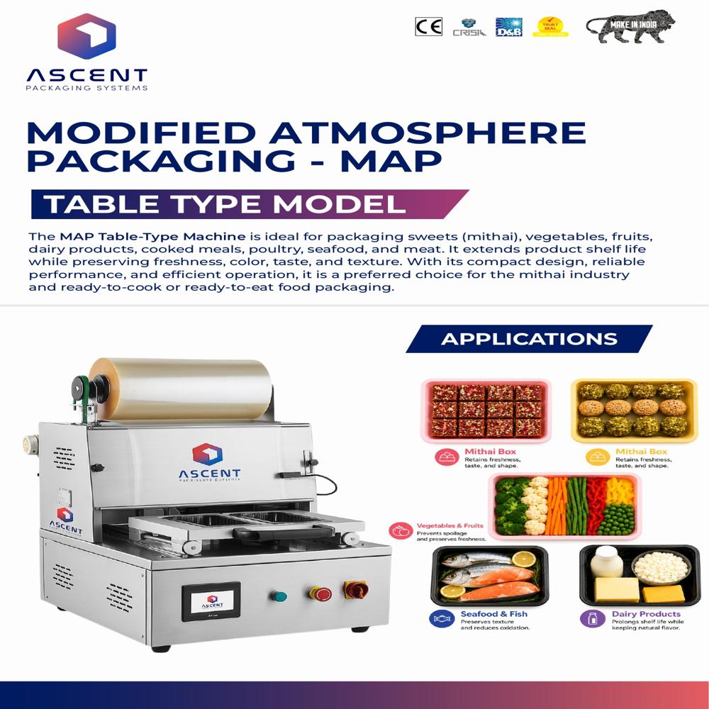Modified Atmosphere Packaging (Map) Table-type Machine