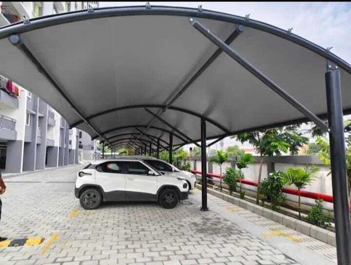 Pvc Coated Tensile Car Parking Shed