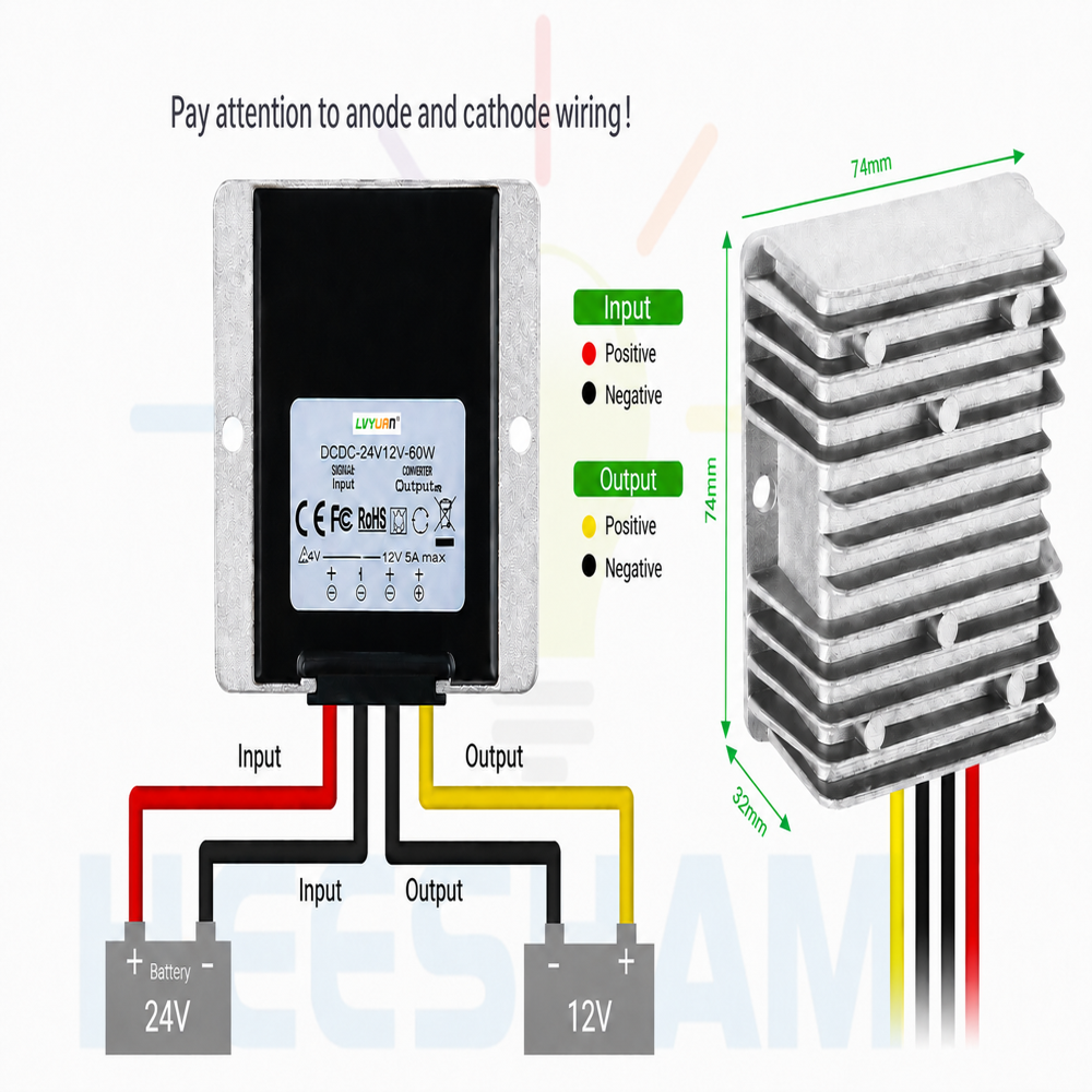 DC/DC Converter Step Down 24V to 12V 20A 240W