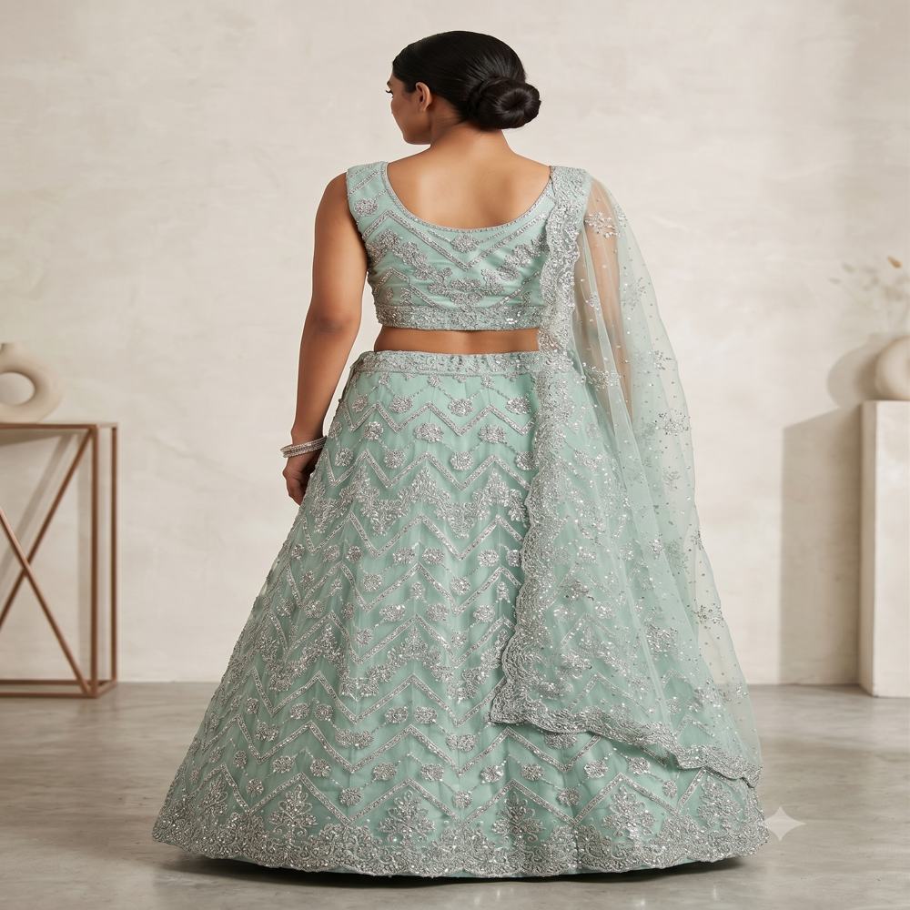 Jarkan Work Crop Top Lehenga