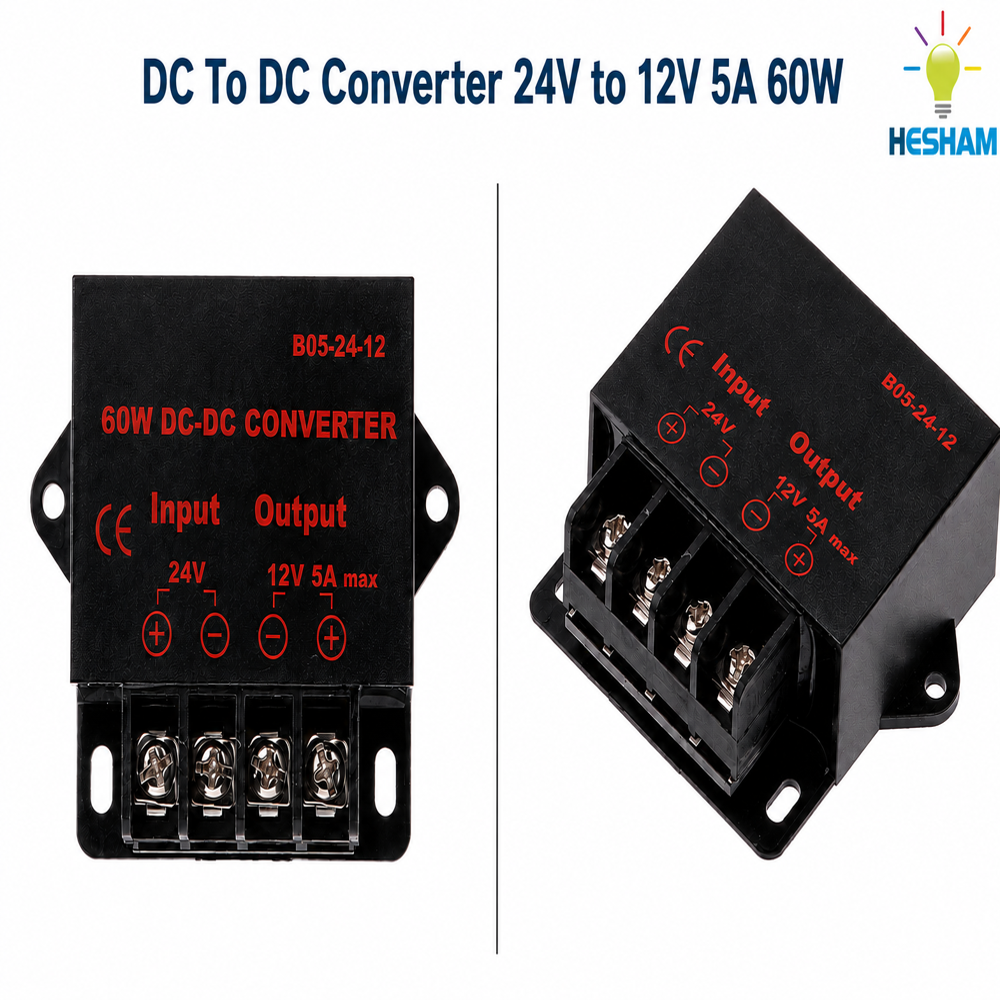 DC To DC Converter 24V to 12V 5A 60W