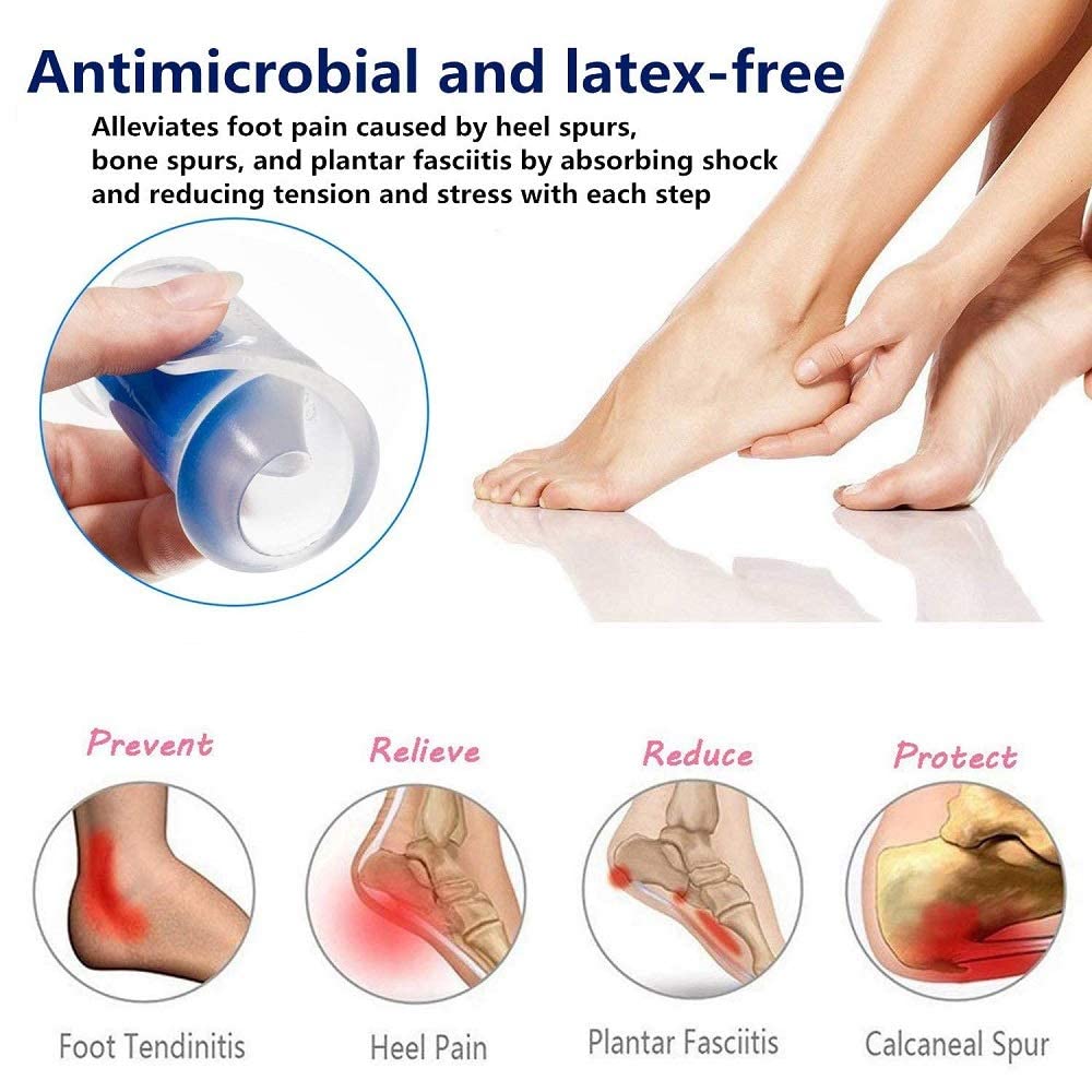 Silicone Gel Comfort Heel Cups For Pain Relief
