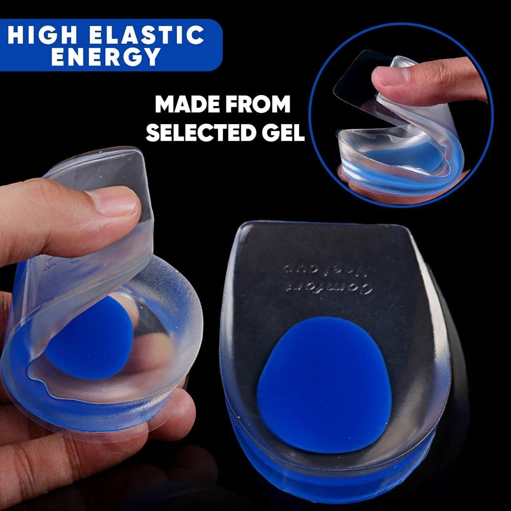 Silicone Gel Comfort Heel Cups For Pain Relief