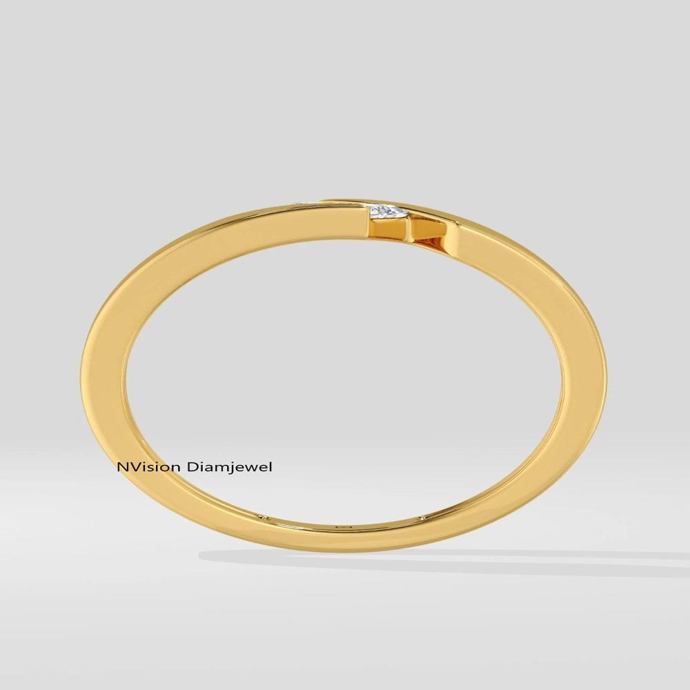 0.50 Ct Baguette Natural Diamond Mens Gold Ring