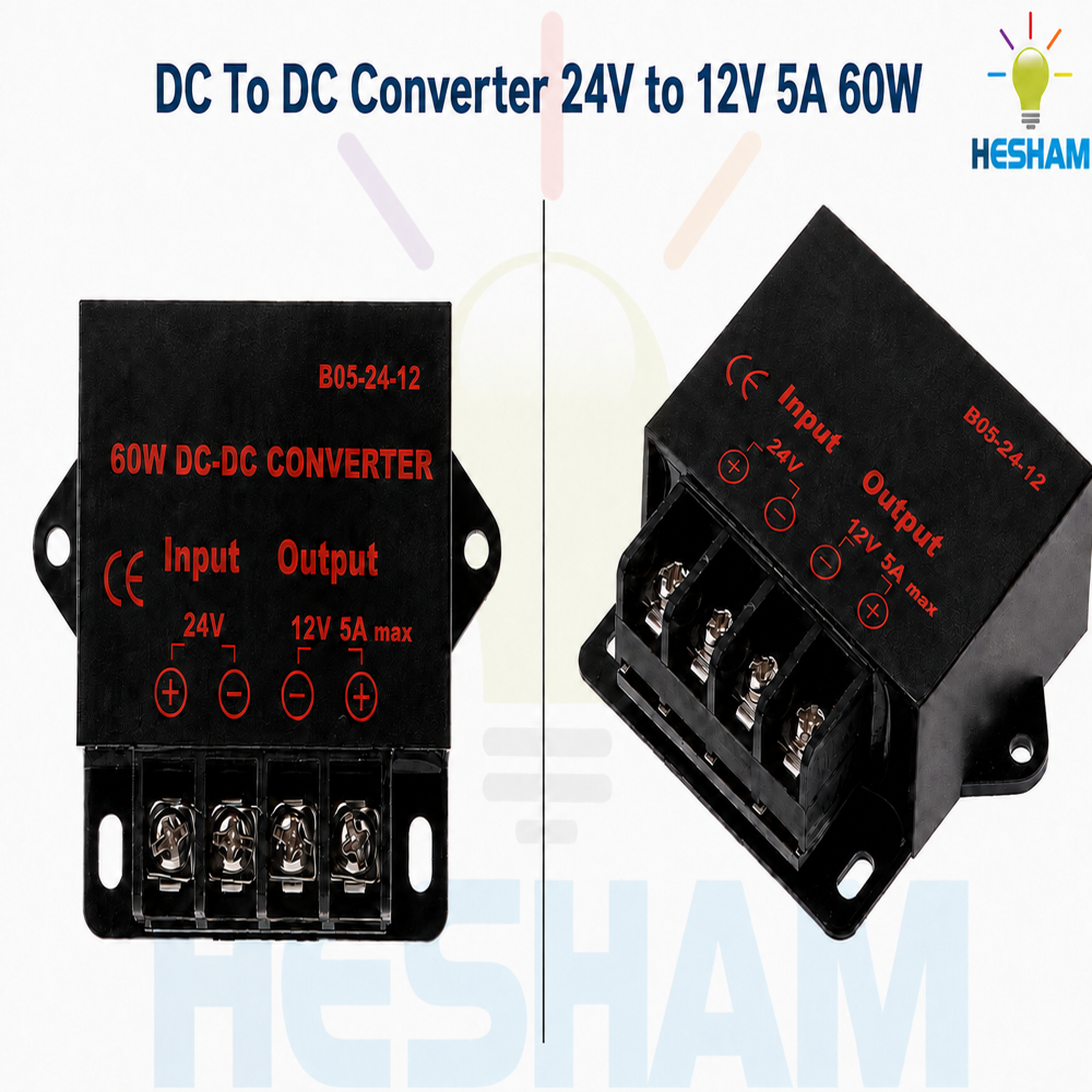 DC To DC Converter 24V to 12V 5A 60W