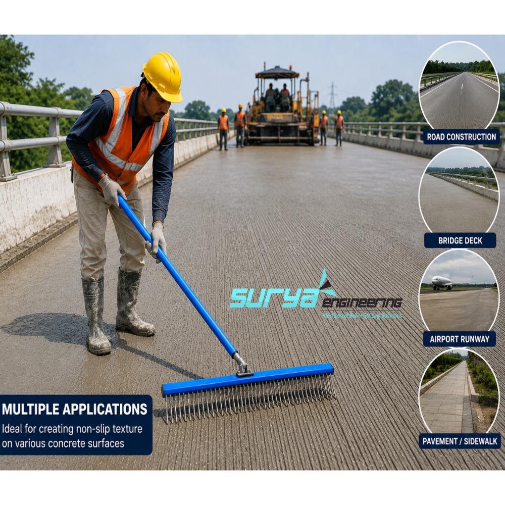 Runway Pqc Texturing Broom Brush - Cleaning Type: Manual