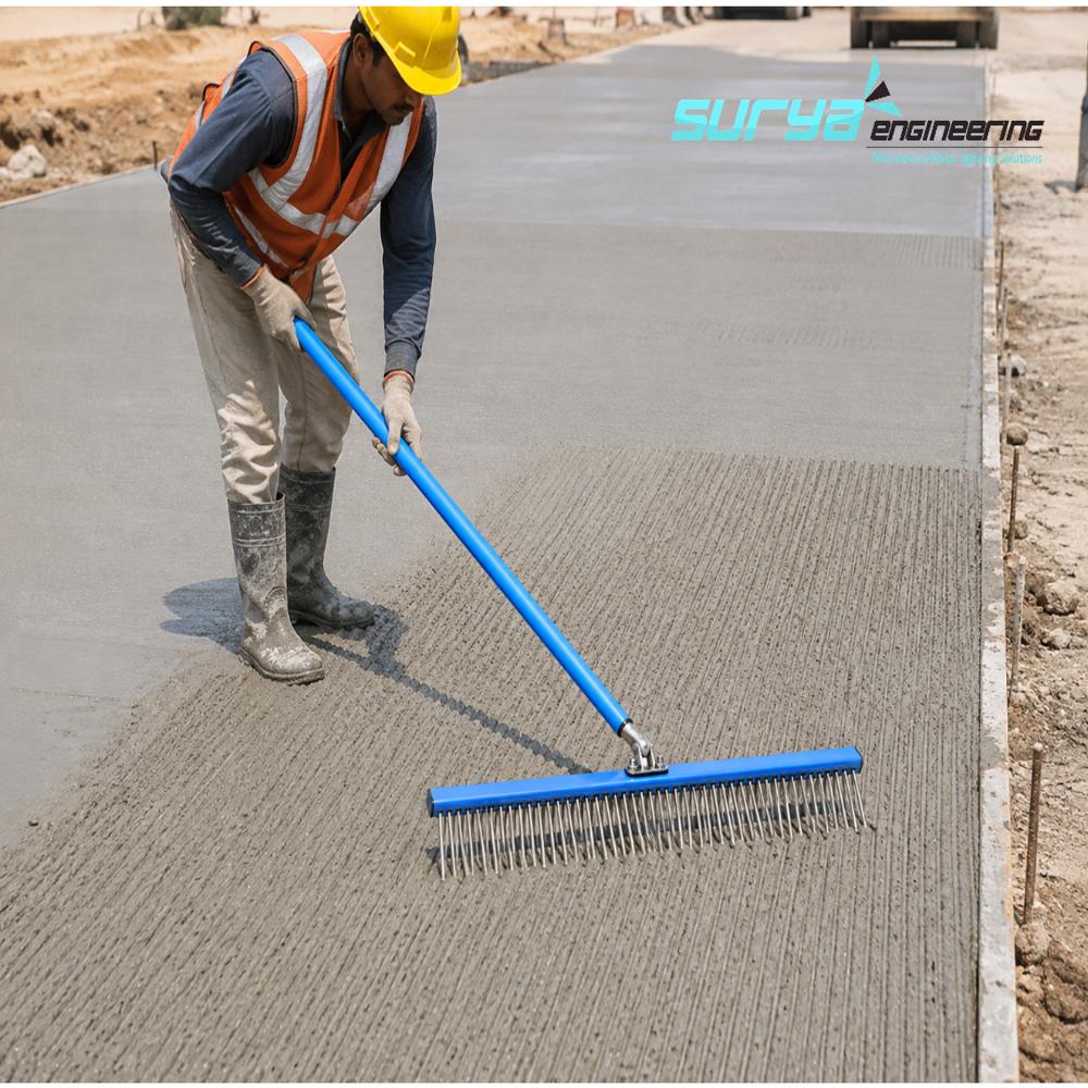 Runway PQC Texturing Broom Brush