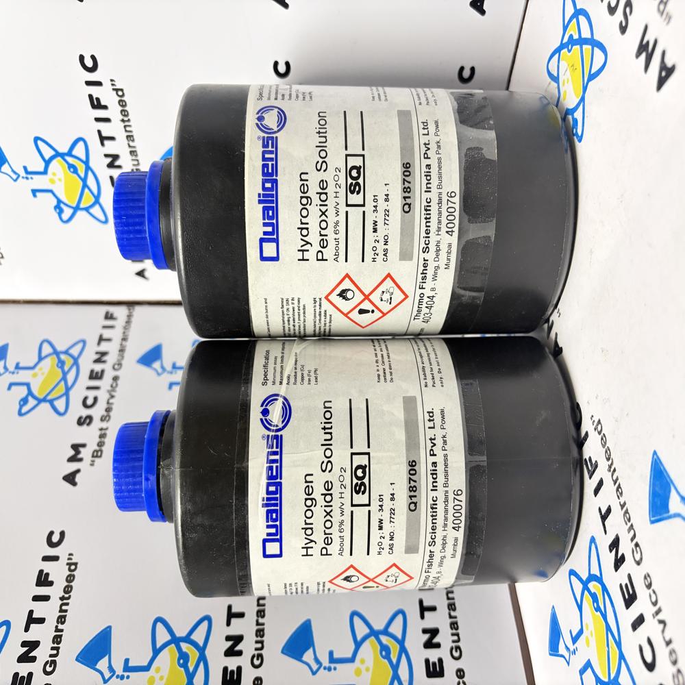 Hydrogen Peroxide Solution 6% Sq 1ltr Qualigens - Application: Laboratory