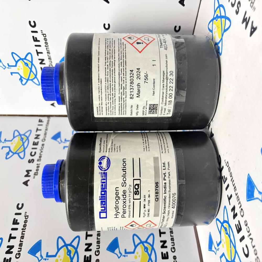 Hydrogen Peroxide Solution 6% SQ 1Ltr Qualigens