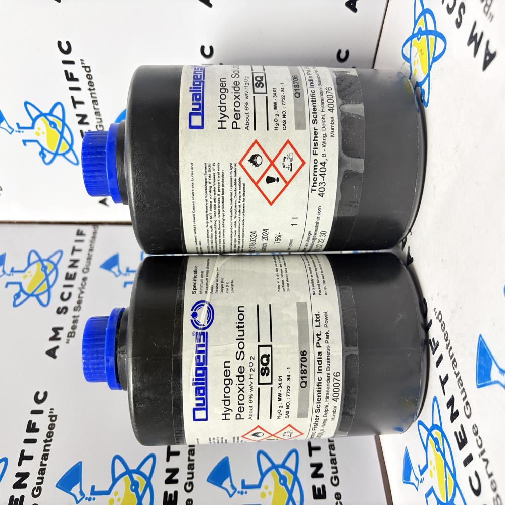 Hydrogen Peroxide Solution 6% SQ 1Ltr Qualigens
