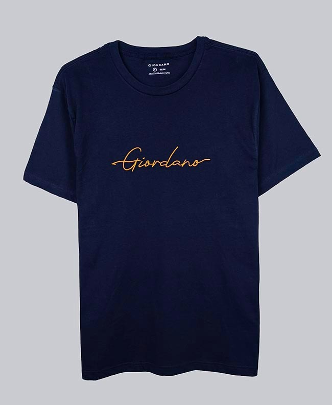 M11737 | GIORDANO Mens Embroidrey T-Shirts