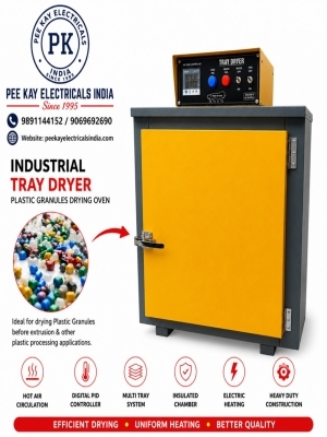 Plastic granules tray oven