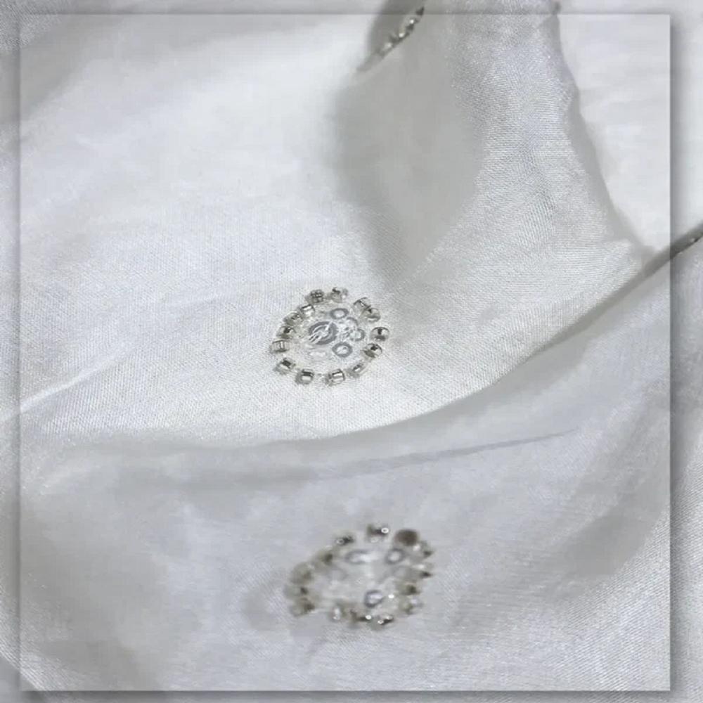 Beaded Butti Embroidery Organza Fabric