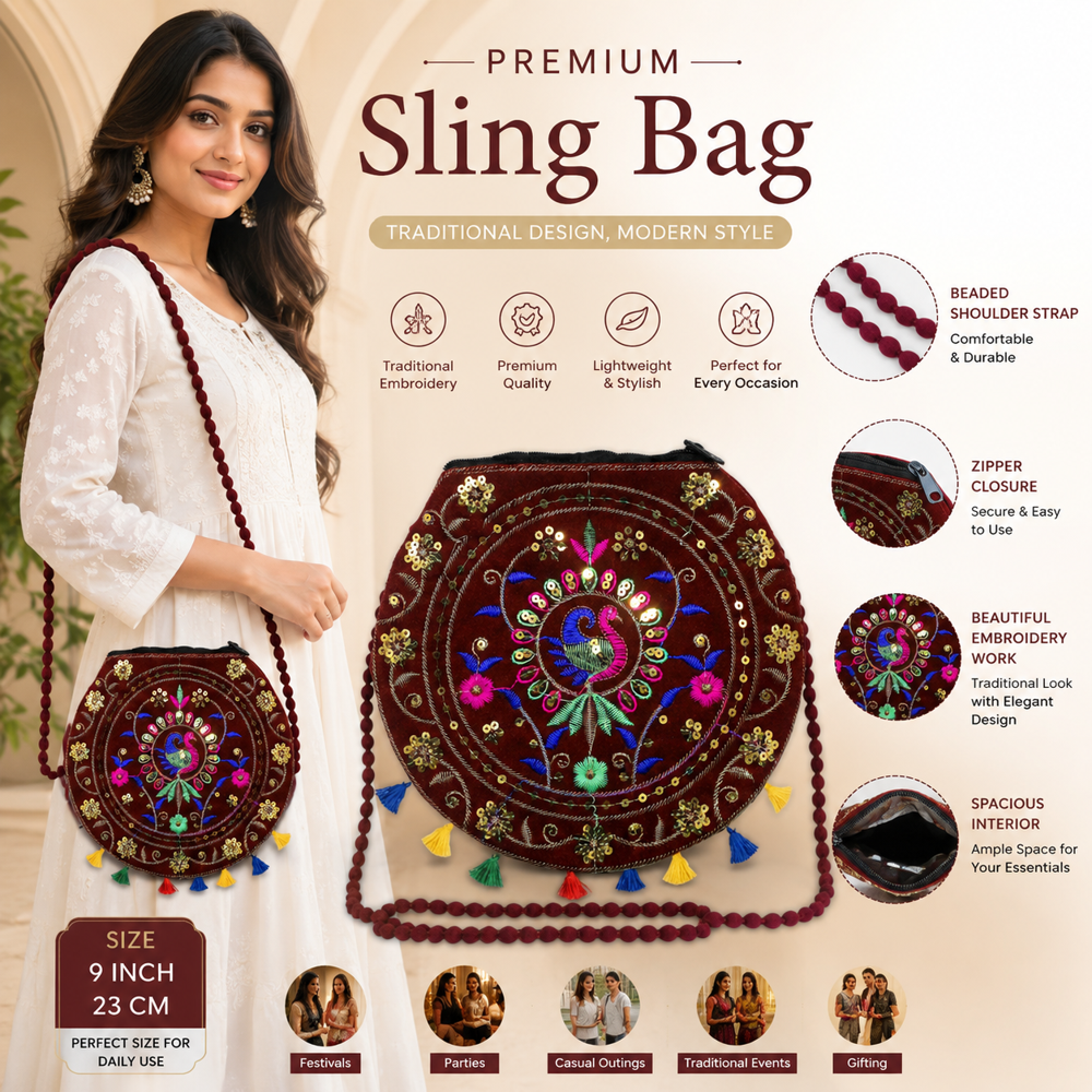 Women Festive Peacock Crossbody Bag