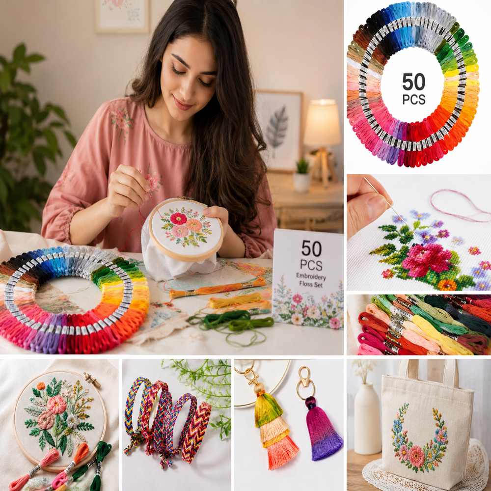 Multicolor Embroidery Thread