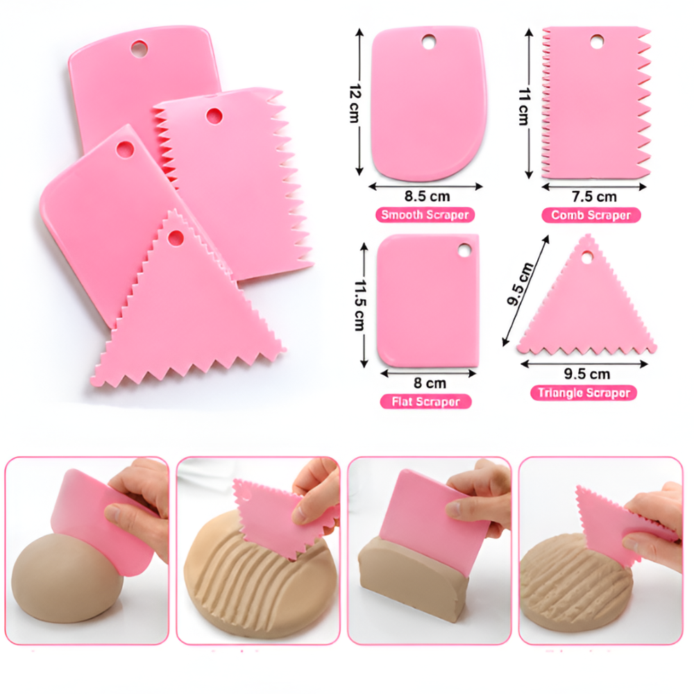 Plastic Clay Scraper Tool Set