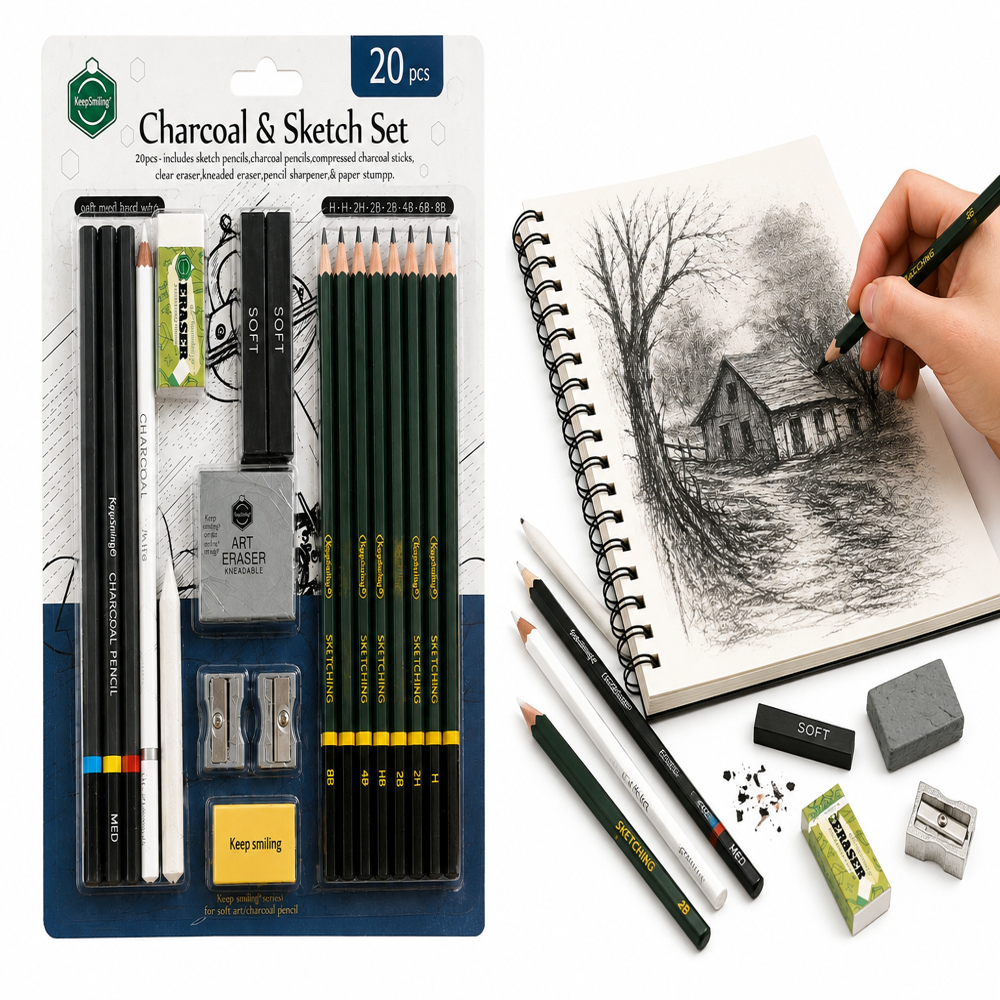 Pencil And Charcoal Sketch Set
