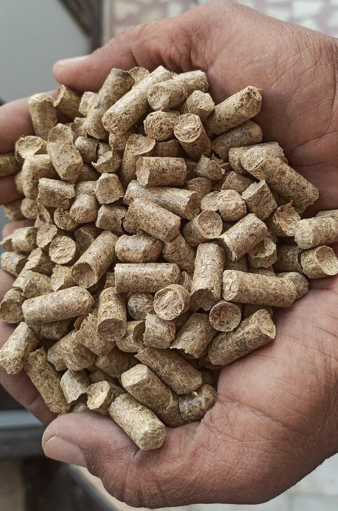 Small Burning Biomass Pellets