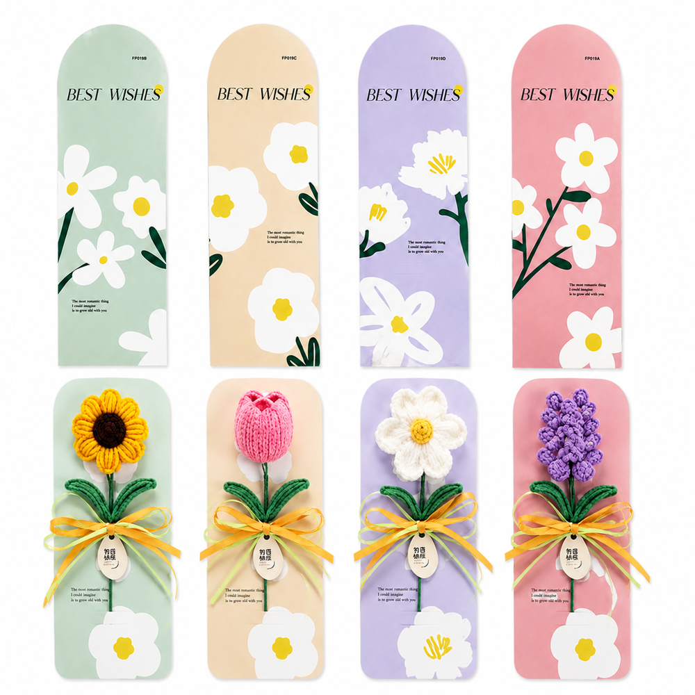 10Pcs Bouquet Holder Greeting Cards
