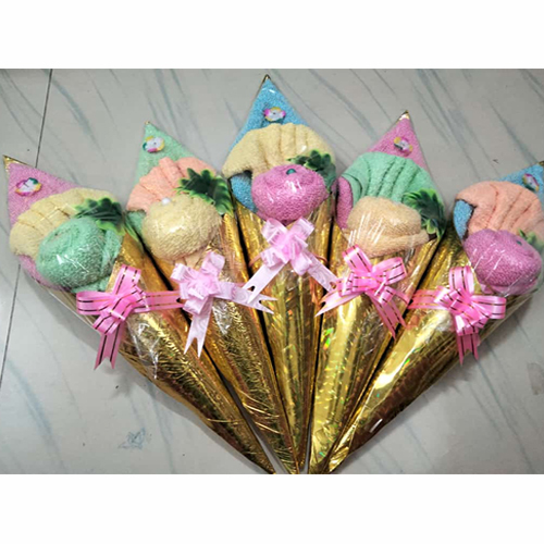 12 X 18Inch 3 Napkins Bouquet - Color: Multicolor (Variety Of Pastel Shades)