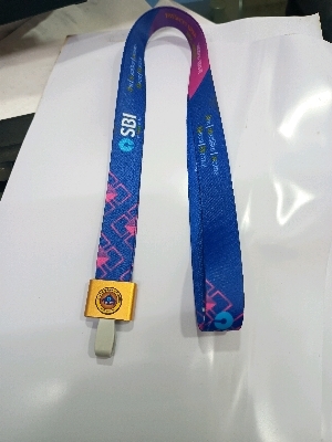 Sbi Lanyard With Metal Cap With Branding - Color: Multicolored