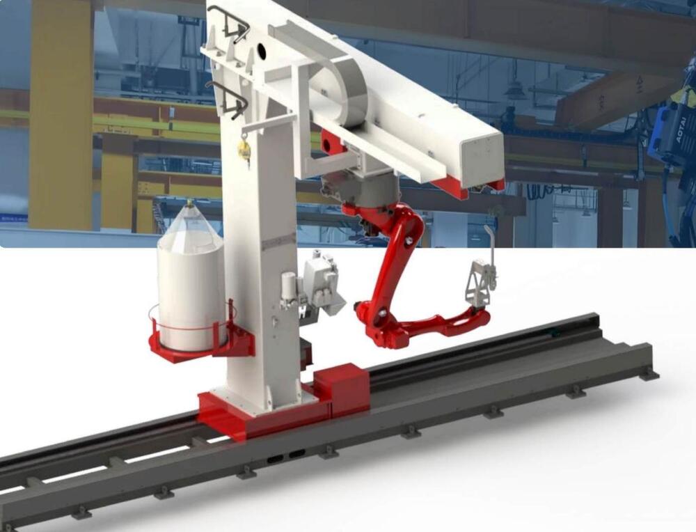 Inverted Rail Welding Robot Machine 180000Lux Light Resistance - Feature: High Speed