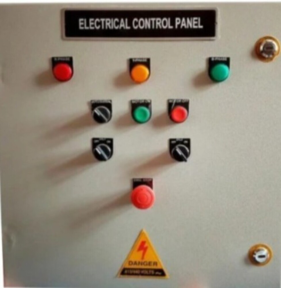 Ms 440v Electric Control Panel - Mild Steel, 40x40x15 Cm, Grey | Automatic Control, Ip66 Protection, Overload Safety, Led Indication