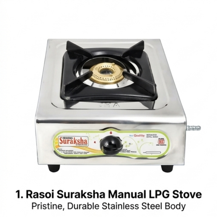 Manual Lpg Gas Stove - Material: Stainless Steel