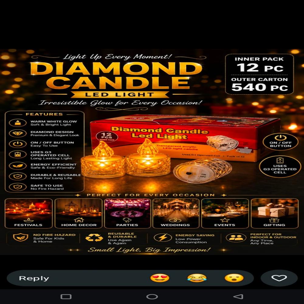 Diamond candle led light