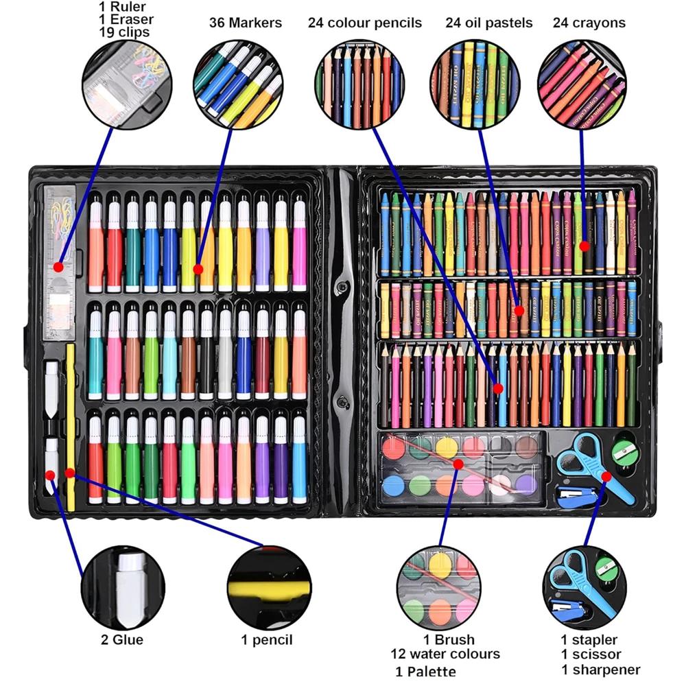 150 Pcs Art Set Color Box