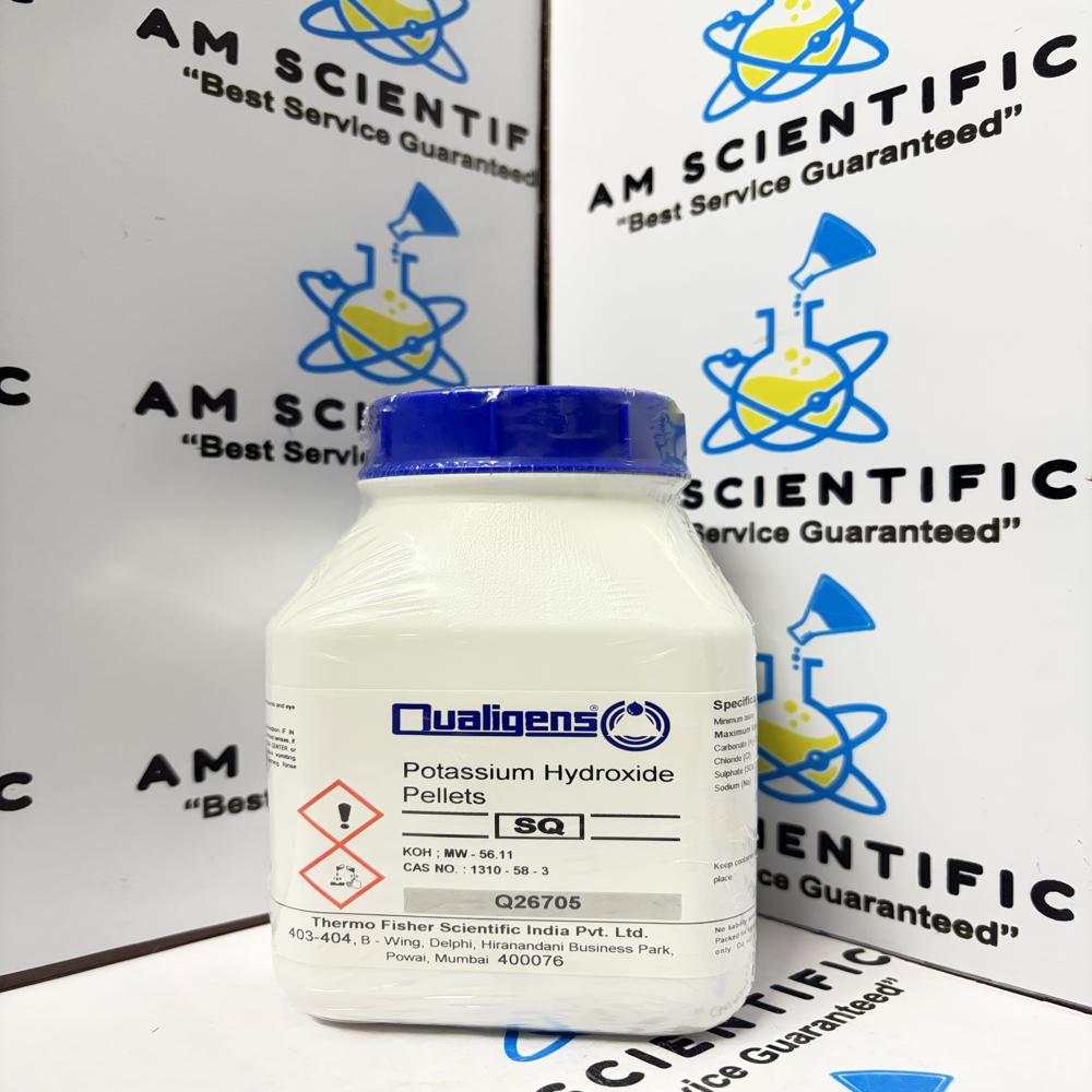 Potassium Hydroxide pellets SQ 500g Qualigens