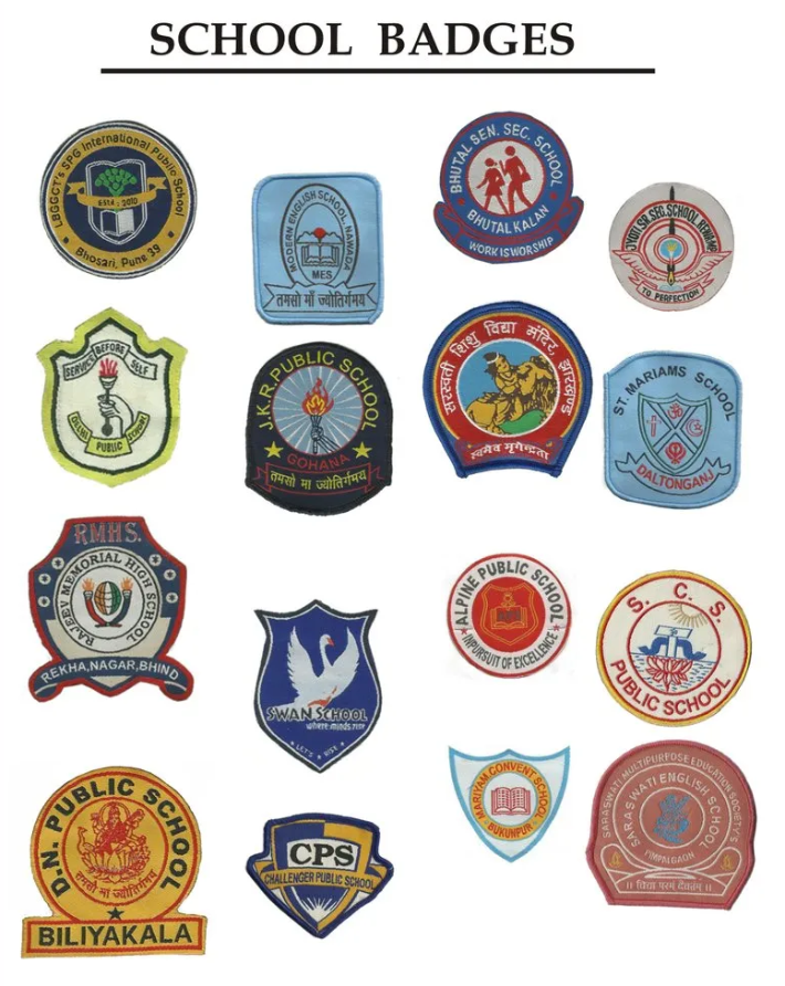 School Uniform Badges - Color: White