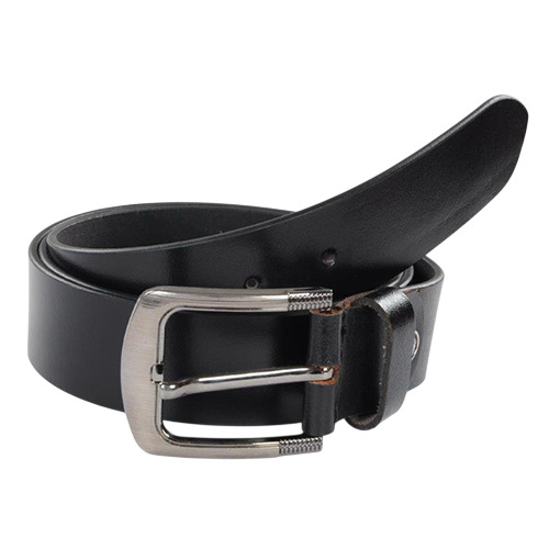 Black Split Texture Tecsac Leather Belt
