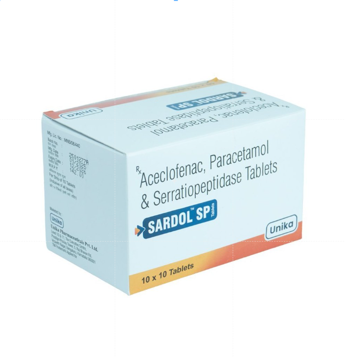 Aceclofenac Paracetamol And Serratiopeptidase Tablets