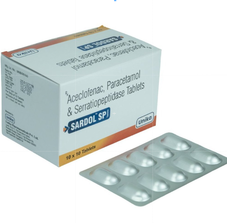 Aceclofenac Paracetamol And Serratiopeptidase Tablets
