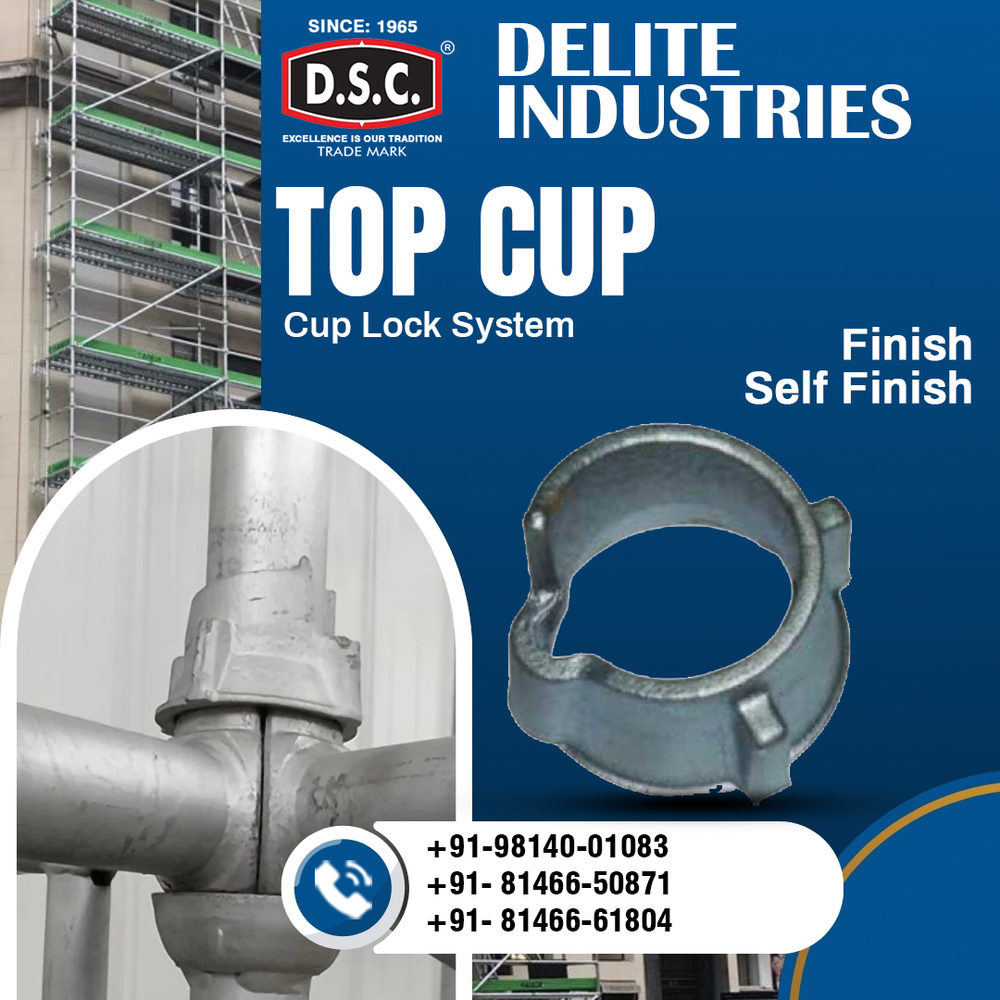 Top Cup Lock - Cast Steel, 90mm Length, Grey Self Finish | Quick Tool-free Assembly, Corrosion Resistant, Heavy Load Bearing